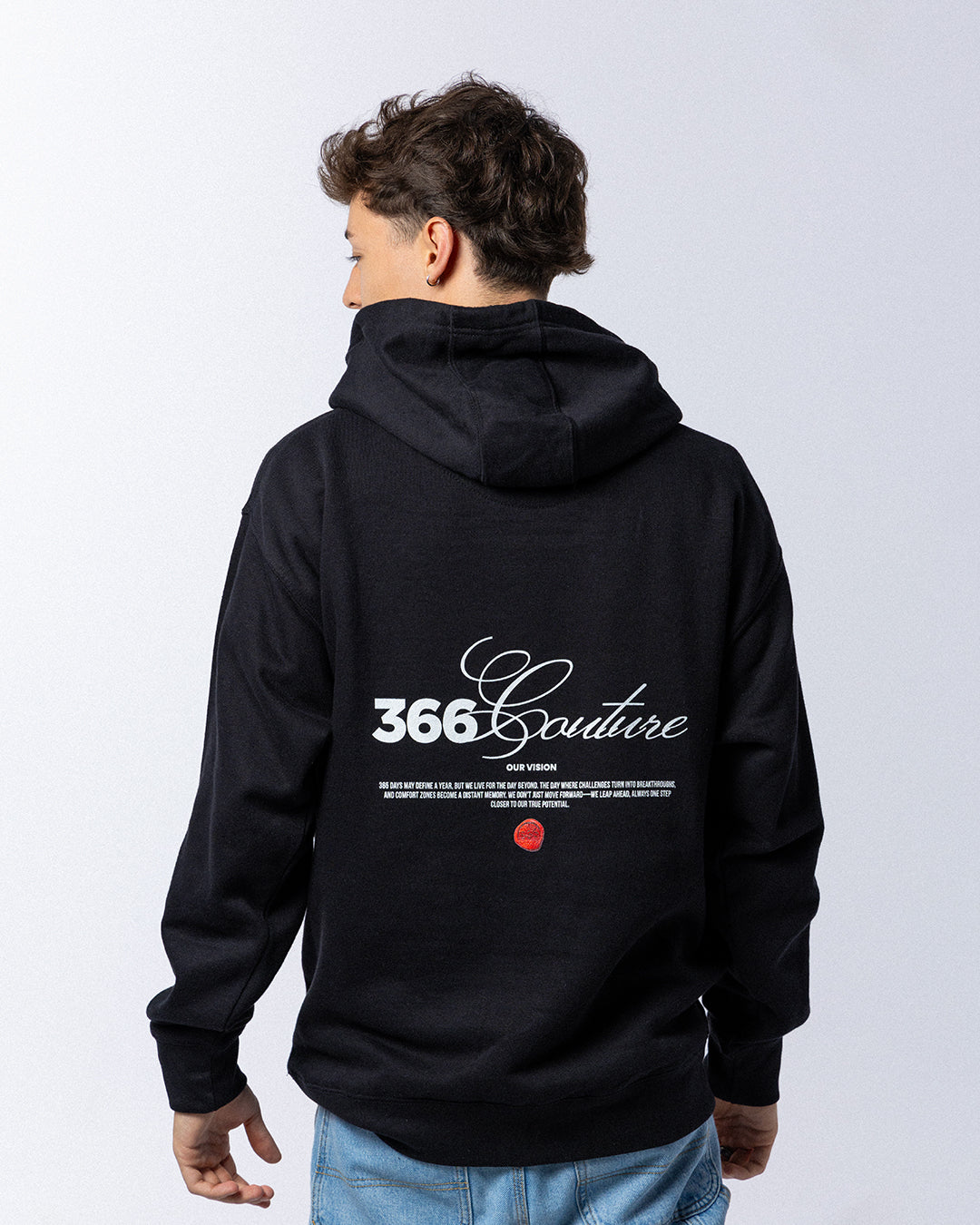 HOODIE 366COUTURE NEGRO.